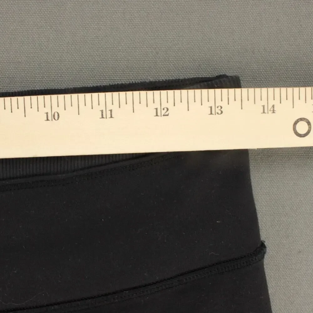 Lululemon Black Cropped Leggings Womens 8 Athletic Capris - Picture 2 of 8